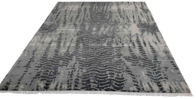 Canvello Hand Made Modern All Over Indo Rug - 6'8'' X 9'8''