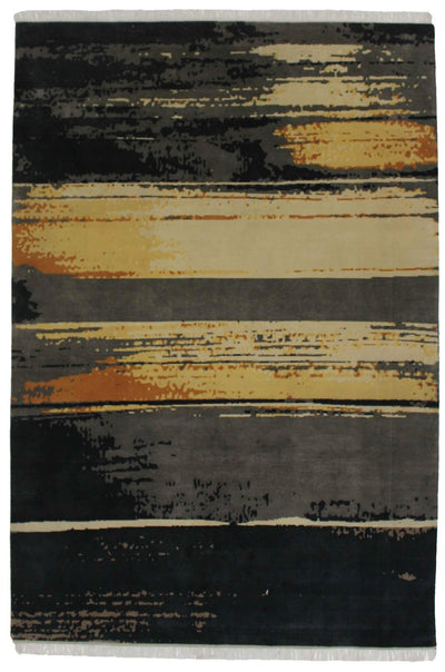 Canvello Hand Made Modern All Over Indo Rug - 6'10'' X 10'1'' - Canvello