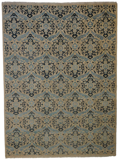 Canvello Hand Made Modern All Over Indo Rug - 9'0'' X 12'3''