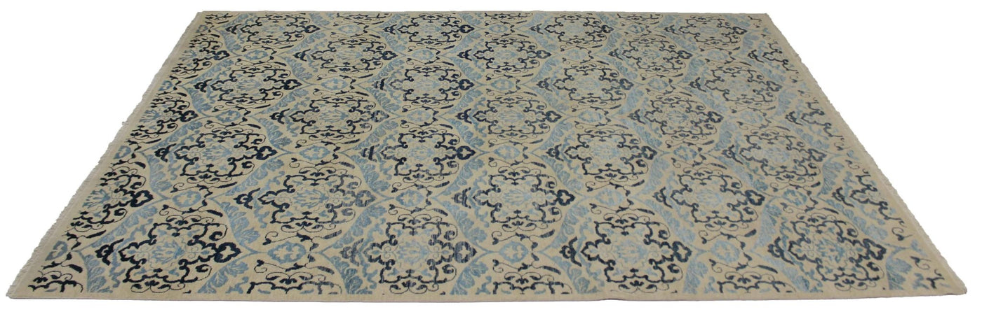 Canvello Hand Made Modern All Over Indo Rug - 9'0'' X 12'3'' - Canvello