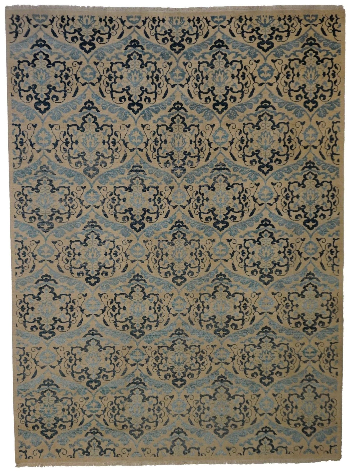 Canvello Hand Made Modern All Over Indo Rug - 9'0'' X 12'3'' - Canvello