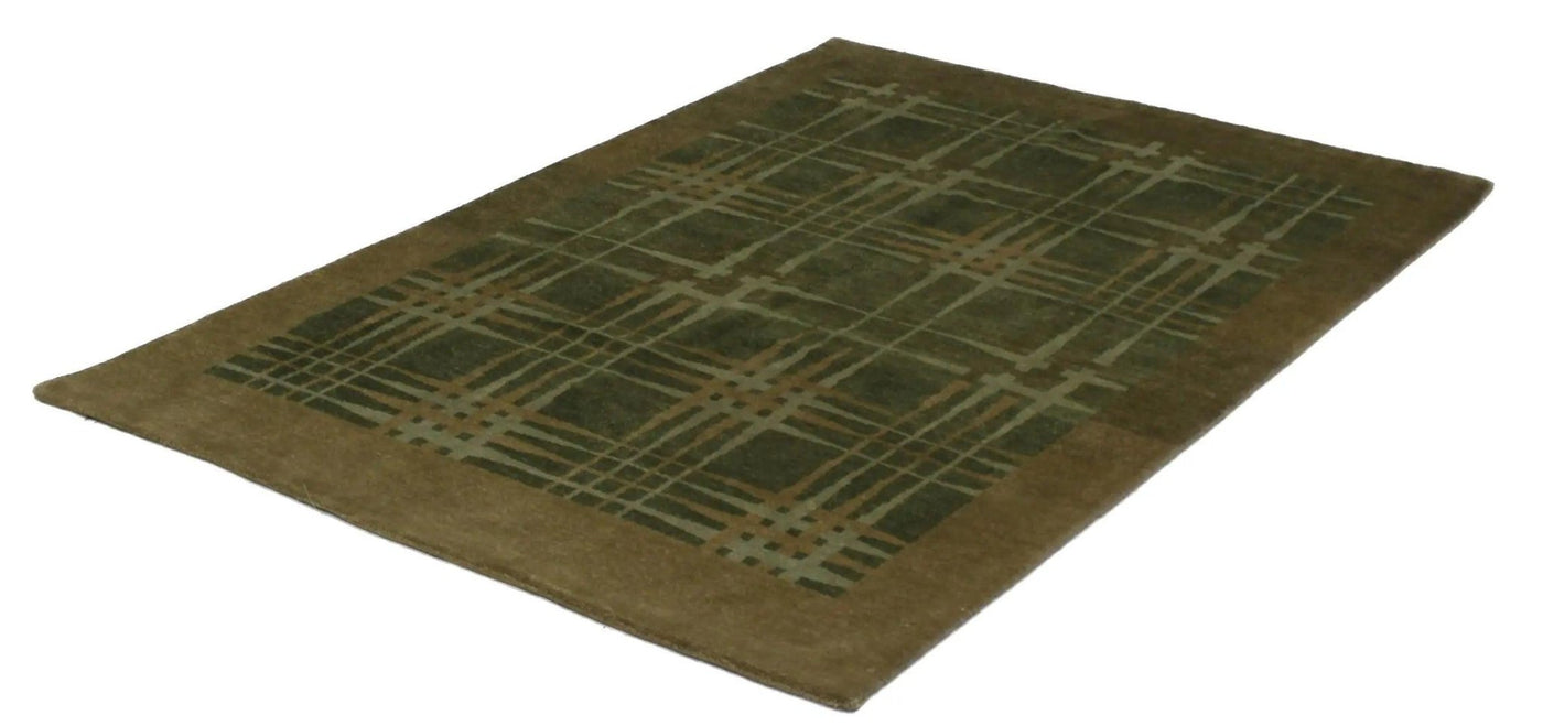 Canvello Hand Made Modern All Over Nepal Sino Rug - 4'6'' X 6'6'' - Canvello