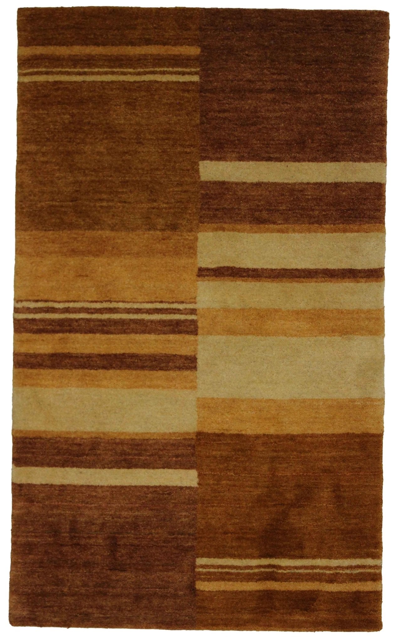 Canvello Hand Made Modern All Over Orange Indo Indo Rug - 2'11'' X 4'11'' - Canvello