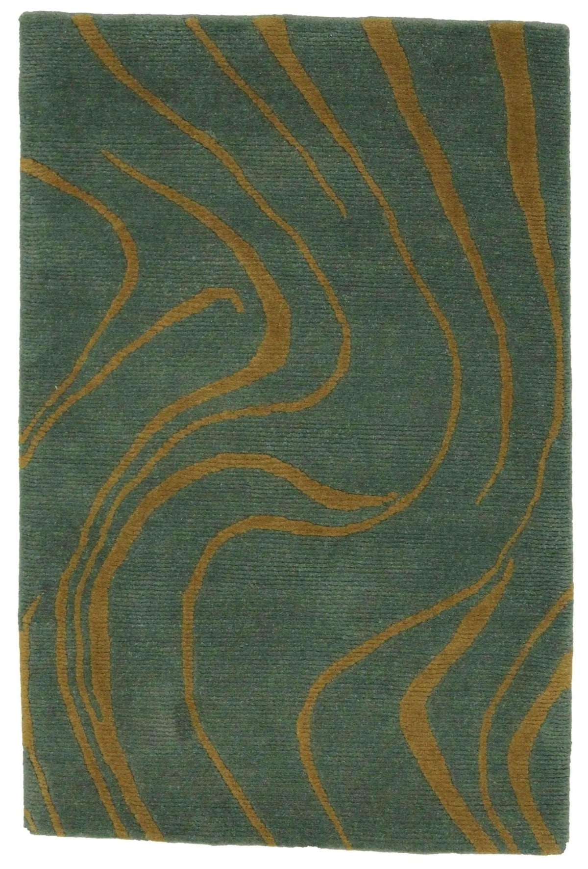 Canvello - Alfombra moderna hecha a mano con diseño de Tibat Tabriz - 2'0'' X 3'0''