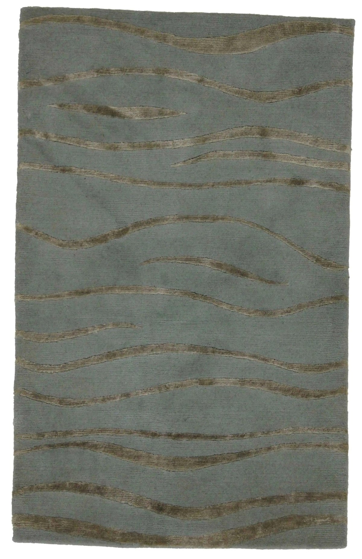 Canvello Hand Made Modern All Over Tibat Tabriz Design Rug - 2'0'' X 3'2''