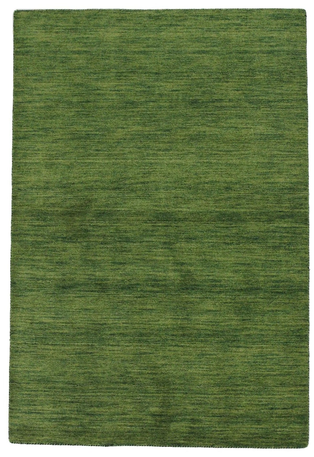 Canvello Hand Made Modern Indo All Over Green Background Green Border 100% Lana sobre algodón - 4'1 '' X 6'0''