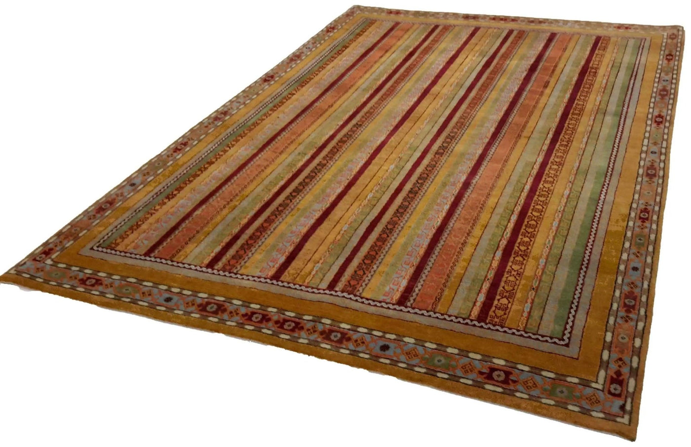 Canvello Hand Made Modern Indo Gabbeh Rug - 6'8'' X 9'8'' - Canvello