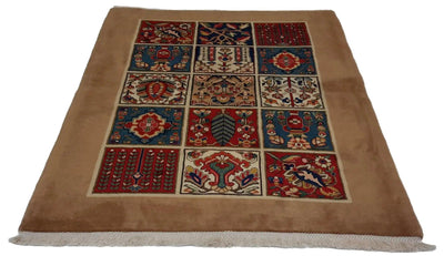 Canvello Hand Made Modern Transitional Four Season Silkroad Bakhtiary Rug - 3'9'' X 5'2'' - Canvello