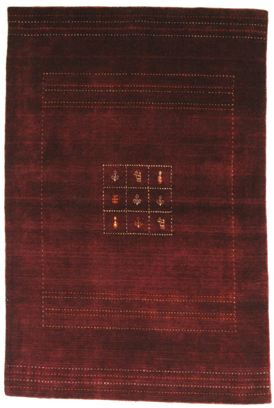 Canvello Hand Made Red Modern All Over Indo Gabbeh Rug - 4'7'' X 6'7''