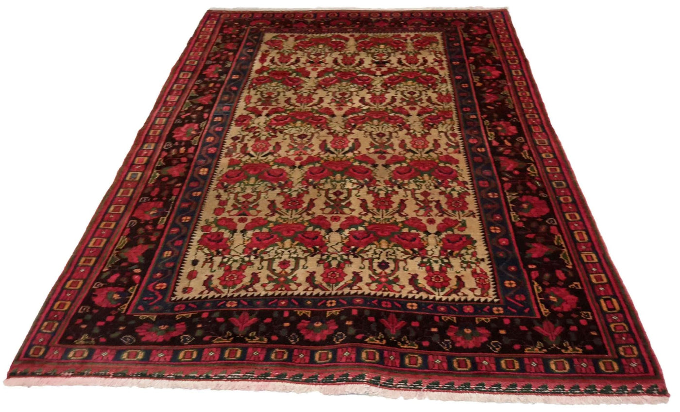 Canvello Hand - Made Silkroad Afshar Transitional Rugs - 5'2'' X 8'5'' - Canvello