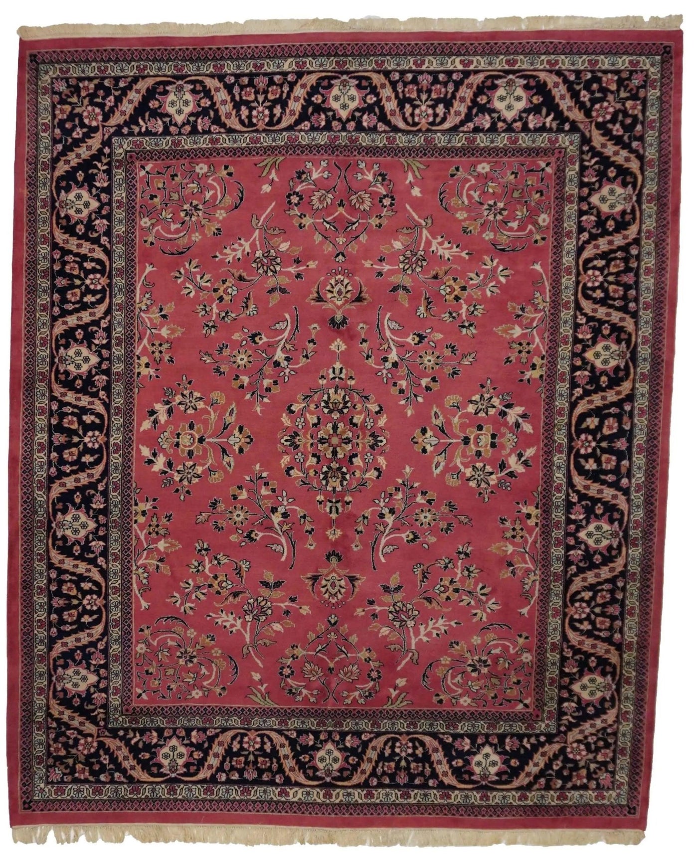 Canvello Hand Made Traditional All Over Indo Indo Rug - 9'2'' X 11'8'' - Canvello