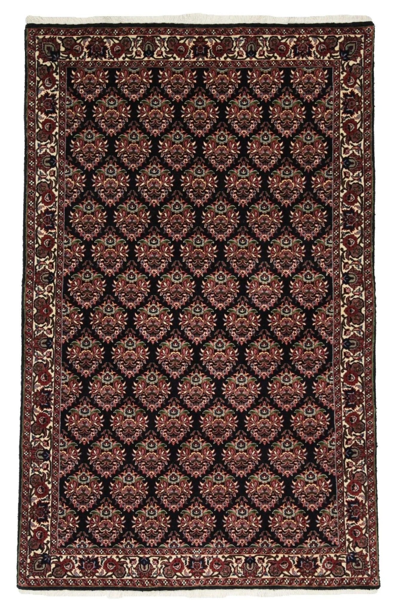 Canvello Hand Made Traditional All Over Silkroad Bidjar Rug - 3'8'' X 5'9'' - Canvello