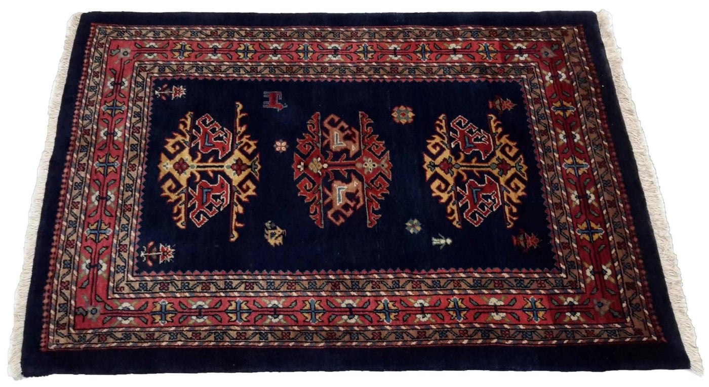 Canvello Hand Made Traditional All Over Silkroad Malayer Rug - 3'0'' X 4'2'' - Canvello