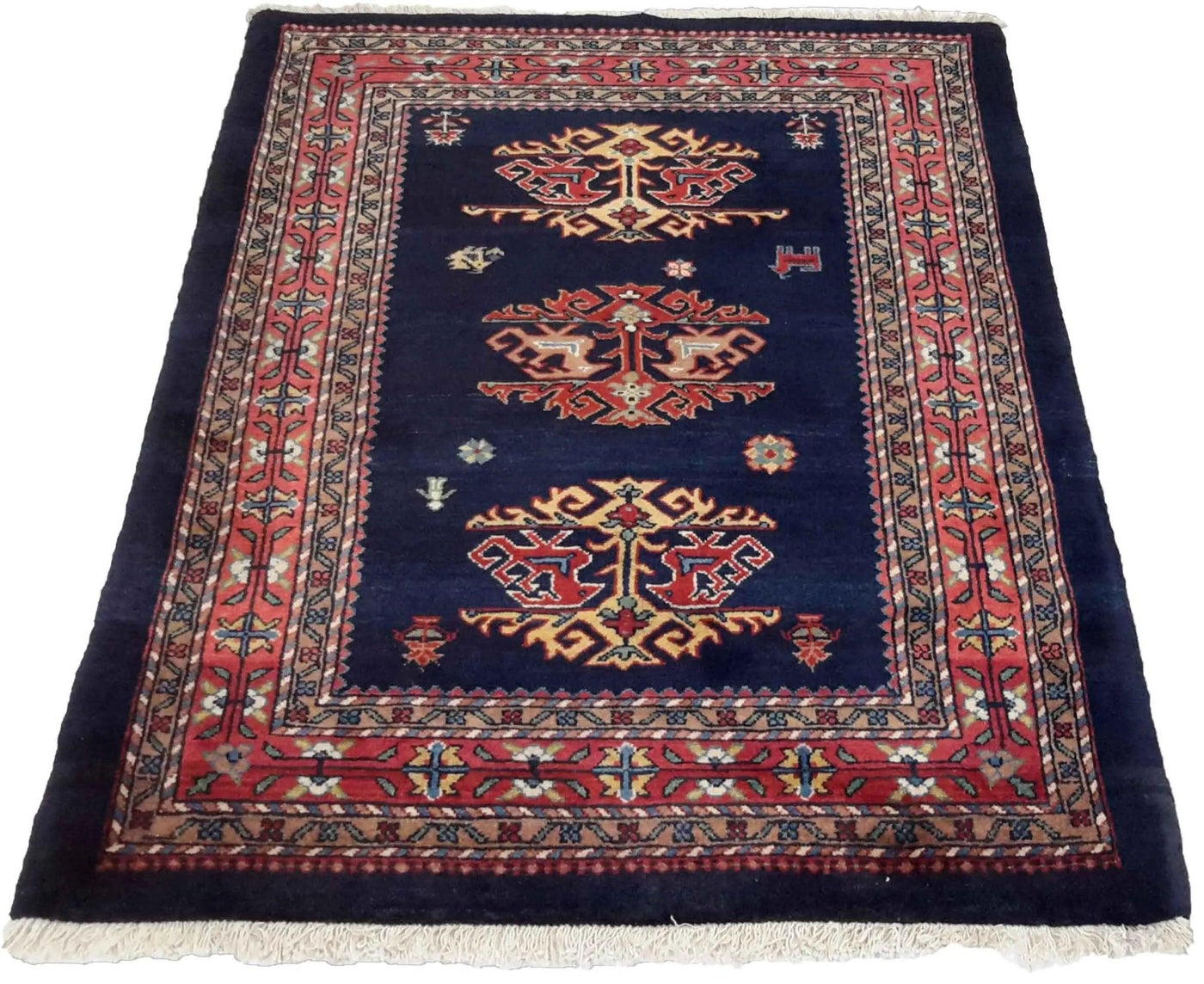 Canvello Hand Made Traditional All Over Silkroad Malayer Rug - 3'0'' X 4'2'' - Canvello