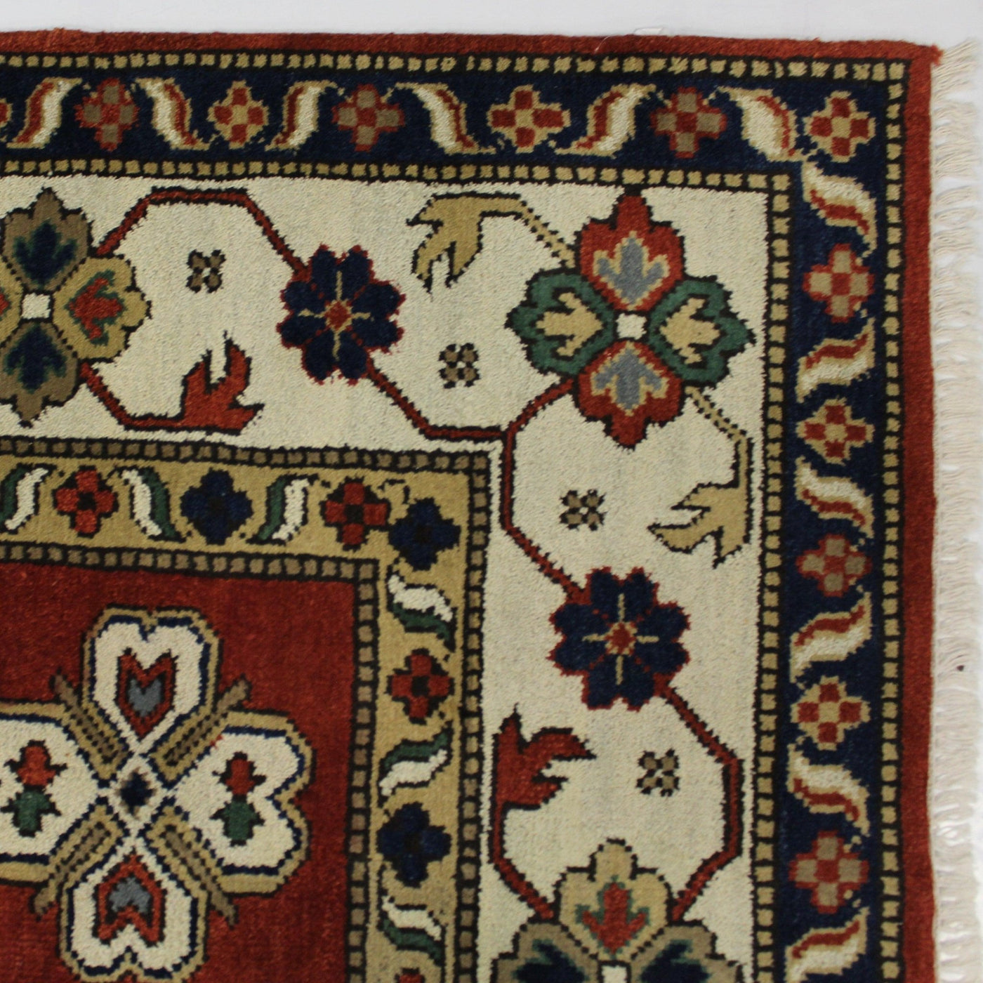 Canvello Hand Made Traditional Medallion Indo Kazak Rug - 8'10'' X 12'3'' - Canvello