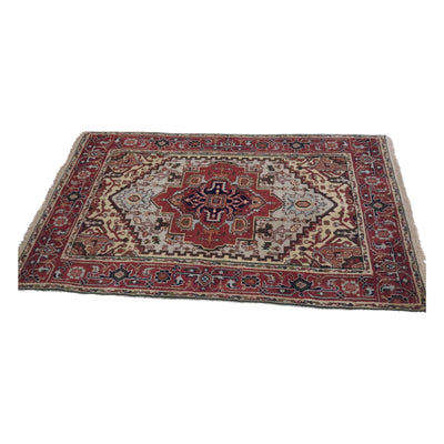 Canvello Hand Made Traditional Medallion Indo Oushak Rug - 3'11'' X 6'1''