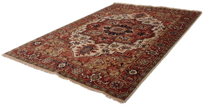 Canvello Hand Made Traditional Medallion Indo Serapi Rug - 5'10'' X 8'9'' - Canvello