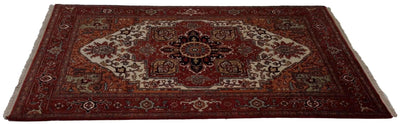 Canvello Hand Made traditional Medallion Indo Serapi Rug - 5'9'' X 8'10'' - Canvello