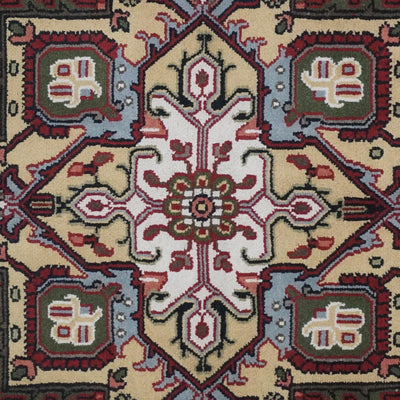 Canvello Hand Made Traditional Medallion Indo Serapi Rug - 8'10'' X 11'11'' - Canvello