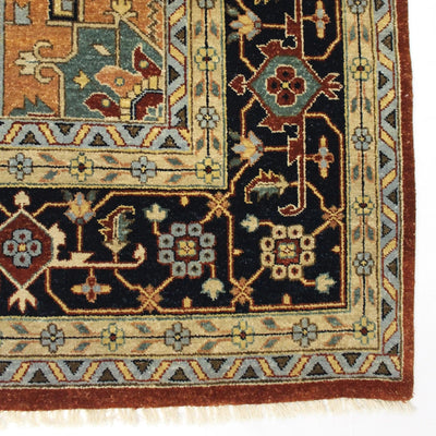 Canvello Hand Made Traditional Medallion Indo Serapi Rug - 9'0'' X 12'0'' - Canvello