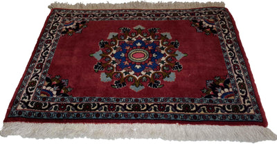 Canvello Hand Made Traditional Medallion Silkroad Bidjar Rug - 1'8'' X 2'2'' - Canvello