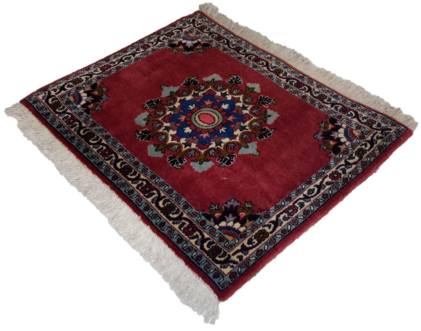 Canvello Hand Made Traditional Medallion Silkroad Bidjar Rug - 1'8'' X 2'2'' - Canvello