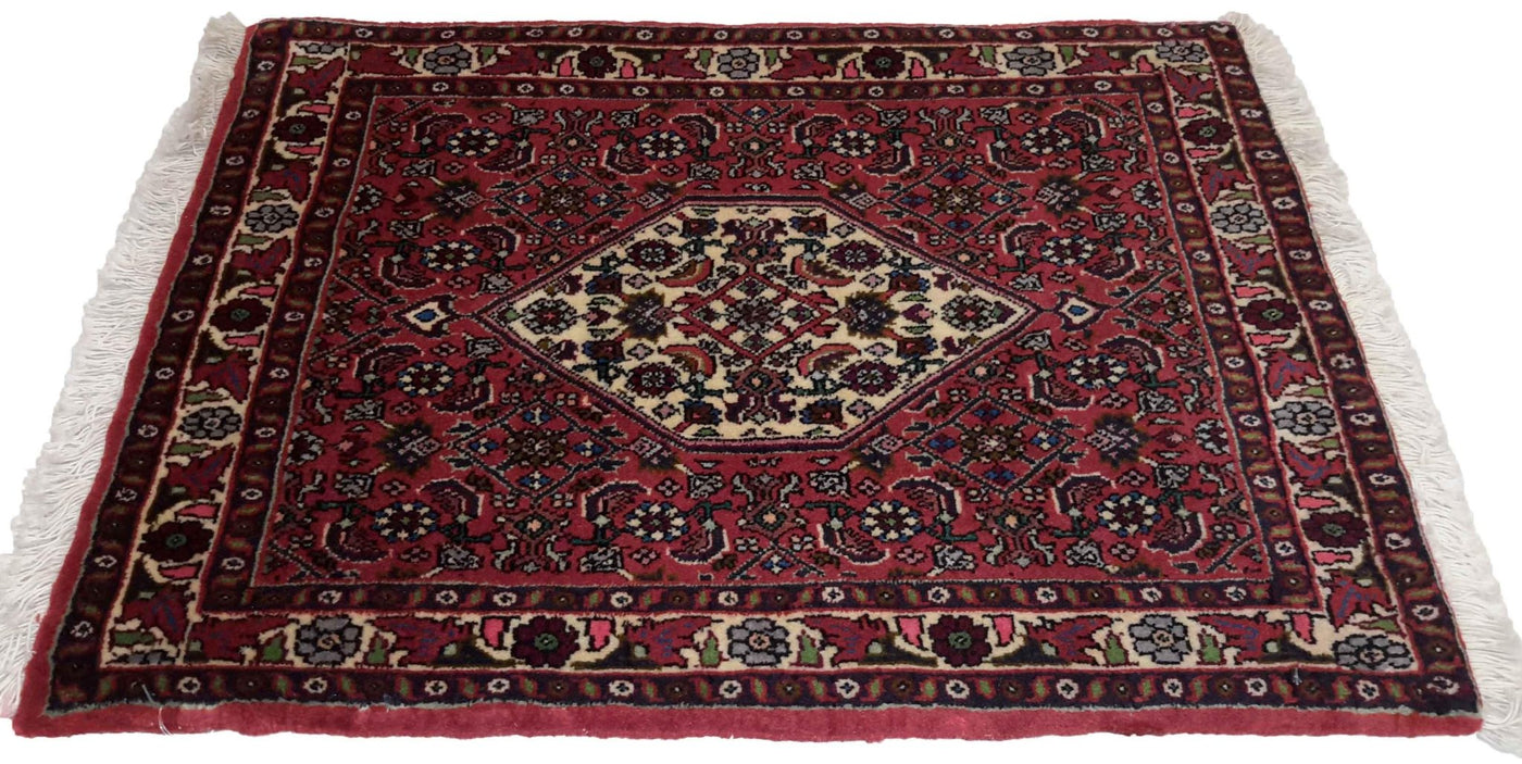 Canvello Hand Made Traditional Medallion Silkroad Bidjar Rug - 1'9'' X 2'3'' - Canvello