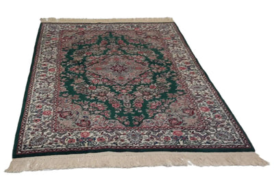 Canvello Hand Made Traditional Medallion Sino Tabriz Rug - 4'0'' X 6'0'' - Canvello