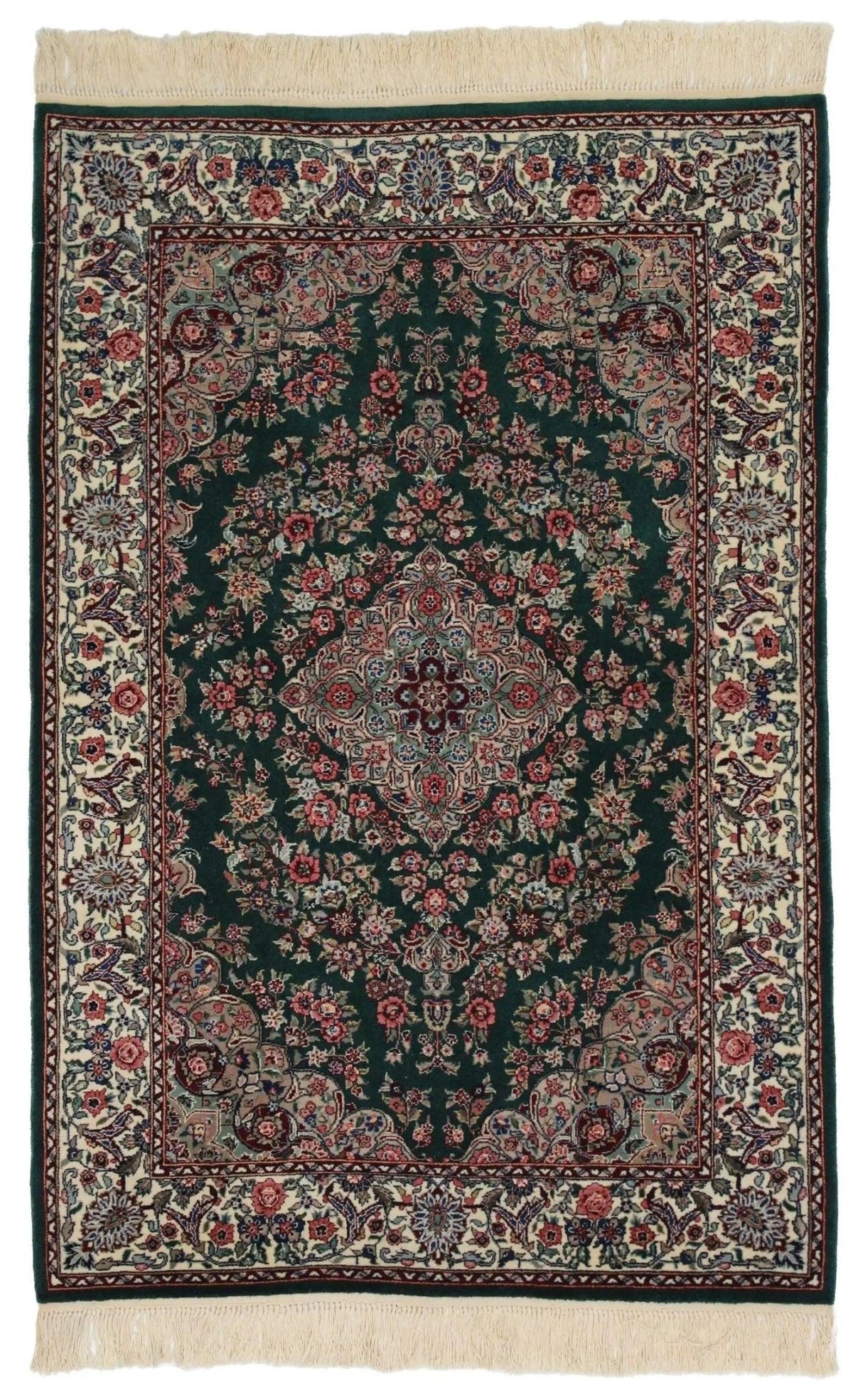 Canvello - Alfombra tradicional hecha a mano con medallón Sino Tabriz - 4'0'' X 6'0''