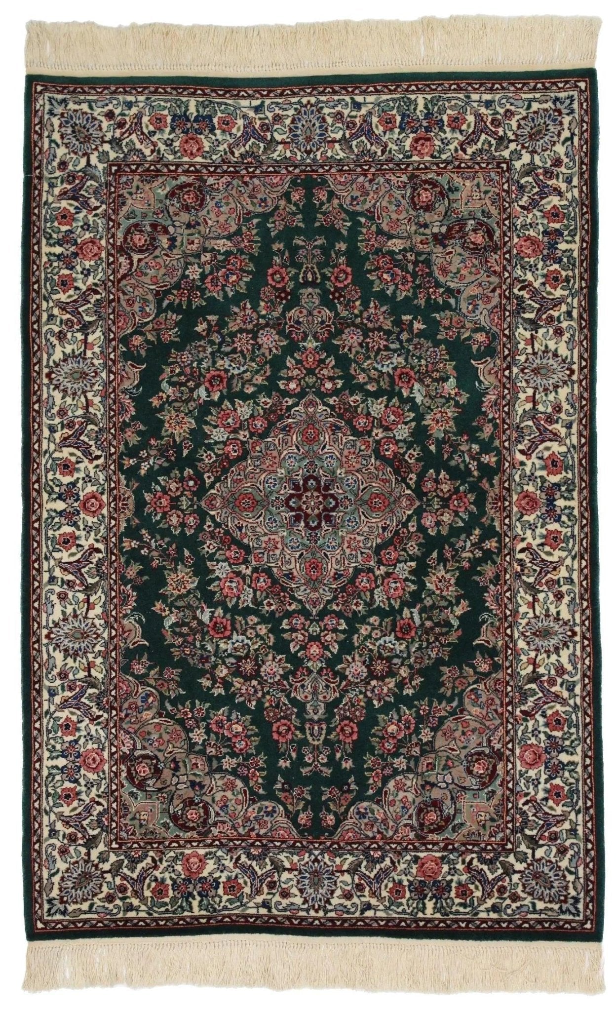 Canvello Hand Made Traditional Medallion Sino Tabriz Rug - 4'0'' X 6'0'' - Canvello