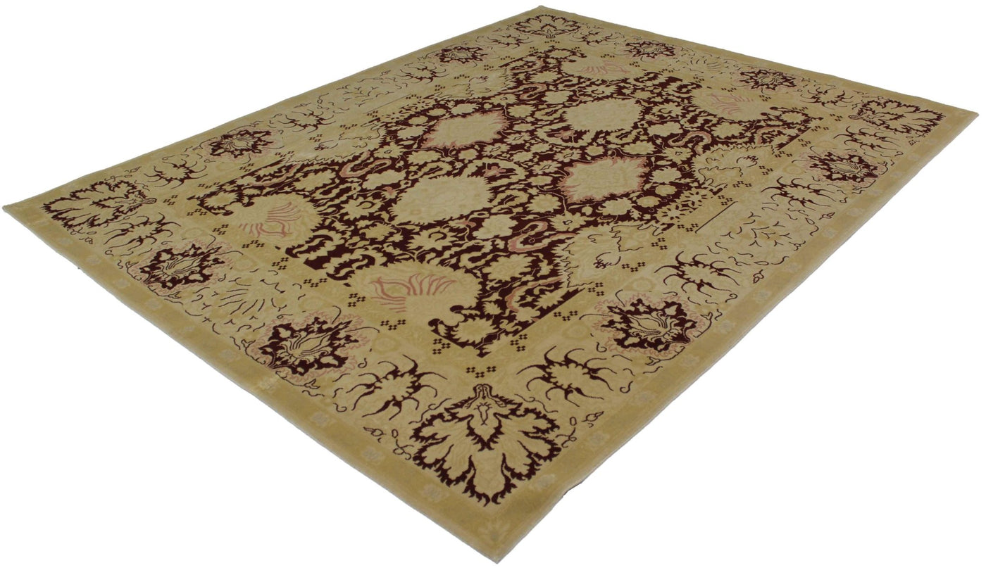 Canvello Hand Made Transitional All Over Egypt Tabriz Rug - 8'0'' X 10'0'' - Canvello