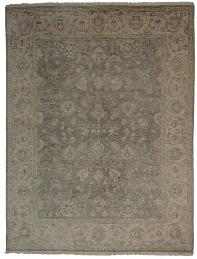 Canvello Hand Made Transitional All Over Indo Mahal Rug - 7'10'' X 10'0'' - Canvello