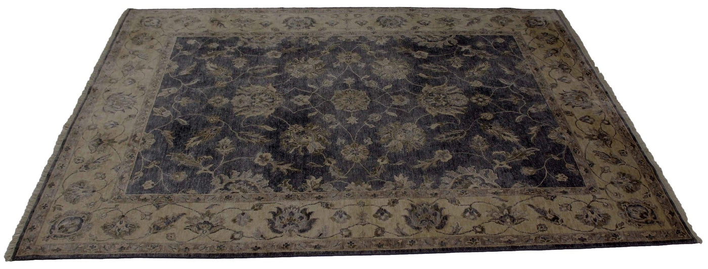 Canvello Hand Made Transitional All Over Indo Mahal Rug - 7'7'' X 9'10'' - Canvello