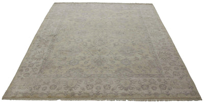 Canvello Hand Made Transitional All Over Indo Mahal Rug - 7'9'' X 9'9'' - Canvello