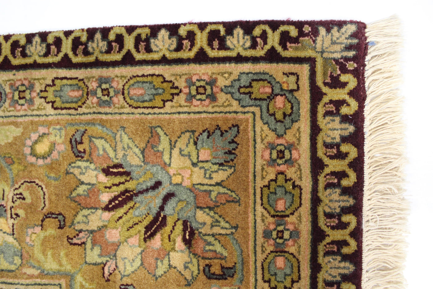 Canvello Hand Made Transitional All Over Indo Mahal Rug - 8'0'' X 10'3''