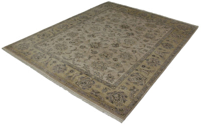 Canvello Hand Made Transitional All Over Indo Mahal Rug - 8'0'' X 10'0'' - Canvello