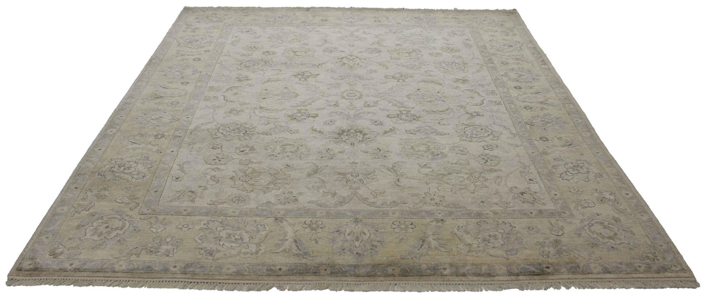 Canvello Hand Made Transitional All Over Indo Mahal Rug - 8'0'' X 10'0'' - Canvello