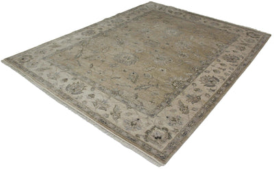 Canvello Hand Made Transitional All Over Indo Oushak Rug - 7'10'' X 10'2'' - Canvello