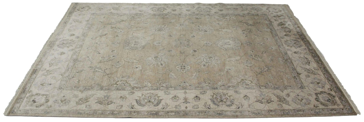 Canvello Hand Made Transitional All Over Indo Oushak Rug - 7'10'' X 10'2'' - Canvello