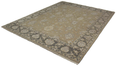 Canvello Hand Made Transitional All Over Indo Oushak Rug - 8'0'' X 9'11''