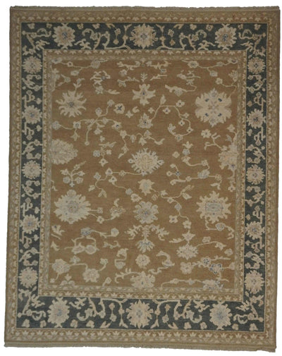 Canvello Hand Made Transitional All Over Indo Oushak Rug - 8'2'' X 10'2''