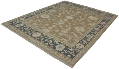 Canvello Hand Made Transitional All Over Indo Oushak Rug - 8'2'' X 10'2''