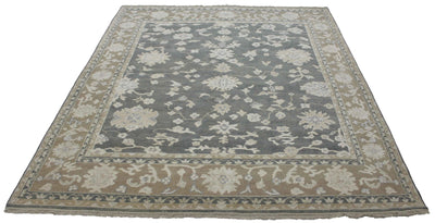 Canvello Hand Made Transitional All Over Indo Oushak Rug - 8'2'' X 10'4''