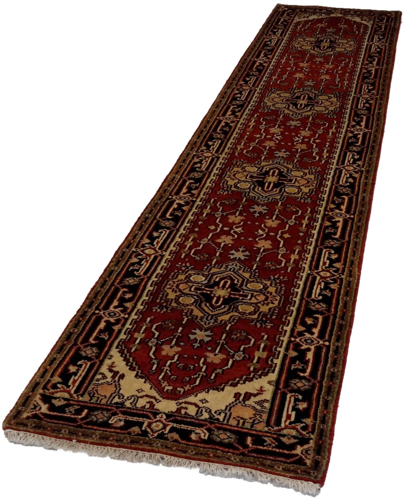 Canvello Hand Made Transitional All Over Indo Serapi Rug - 2'7'' X 11'10'' - Canvello