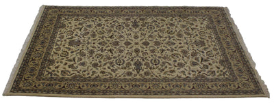 Canvello Hand Made Transitional All Over Indo Tabriz Rug - 6'8'' X 9'9'' - Canvello