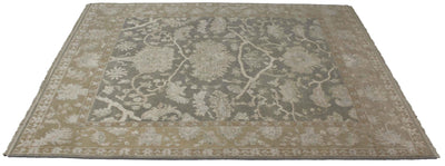 Canvello Hand Made Transitional All Over Indo Tabriz Rug - 8'0'' X 10'0'' - Canvello