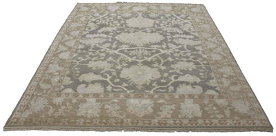 Canvello Hand Made Transitional All Over Indo Tabriz Rug - 8'0'' X 10'0'' - Canvello