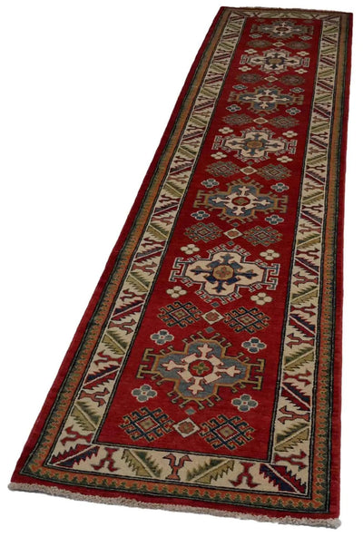 Canvello Hand Made Transitional All Over Pakistan Kazak Rug - 2'4'' X 10'10'' - Canvello