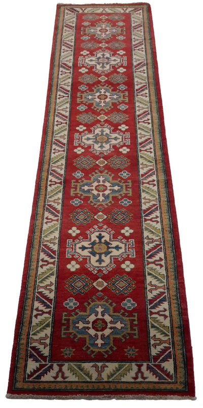 Canvello Hand Made Transitional All Over Pakistan Kazak Rug - 2'4'' X 10'10'' - Canvello