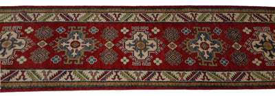 Canvello Hand Made Transitional All Over Pakistan Kazak Rug - 2'4'' X 10'10'' - Canvello